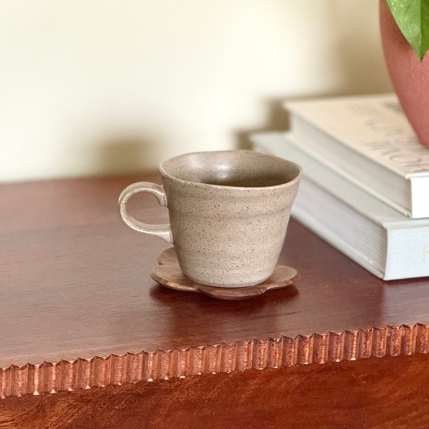 Black Walnut Plum Coaster Set