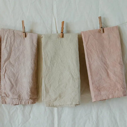 Plant Dyed Organic Cotton Kitchen Towel in Clay