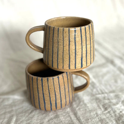 Blue Line Handmade Mug