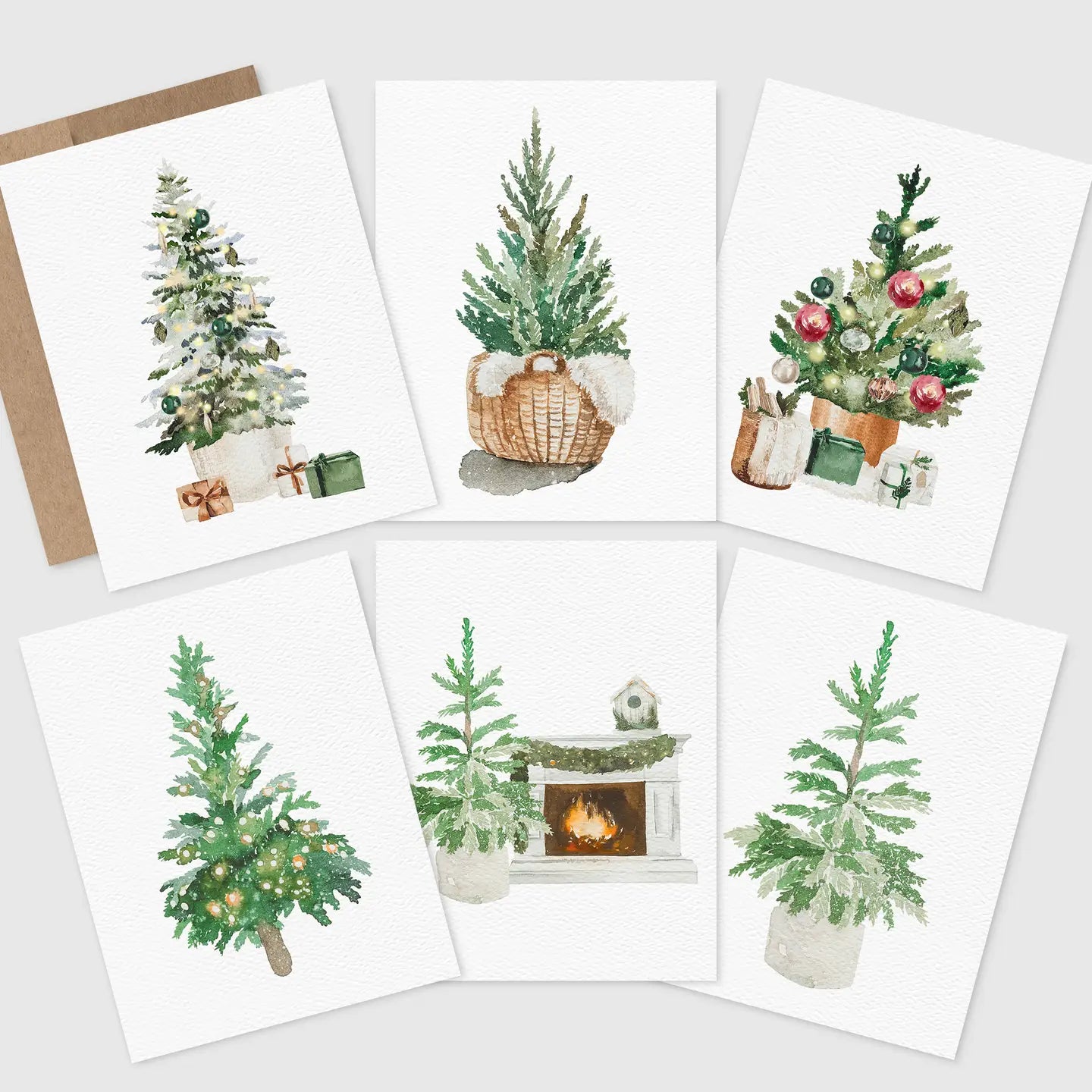 Handmade boxed Holiday Cards - set of 6