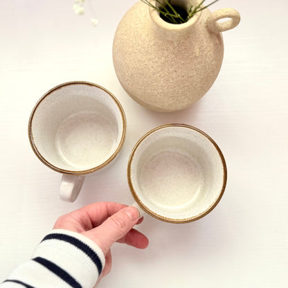 Speckled Cream Mug Set - Thrifted