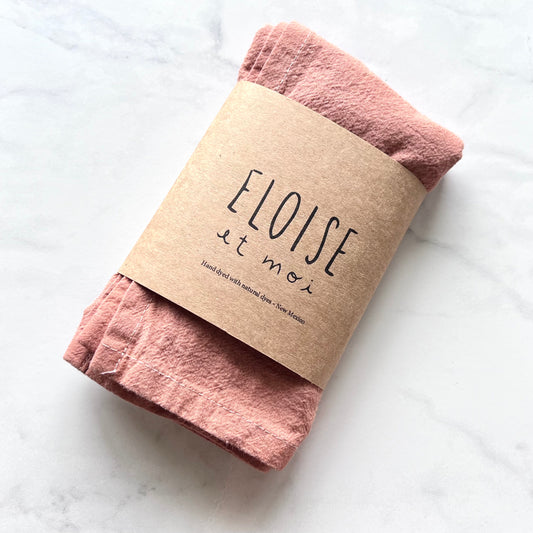 Plant Dyed Organic Cotton Towel in Muted Pink