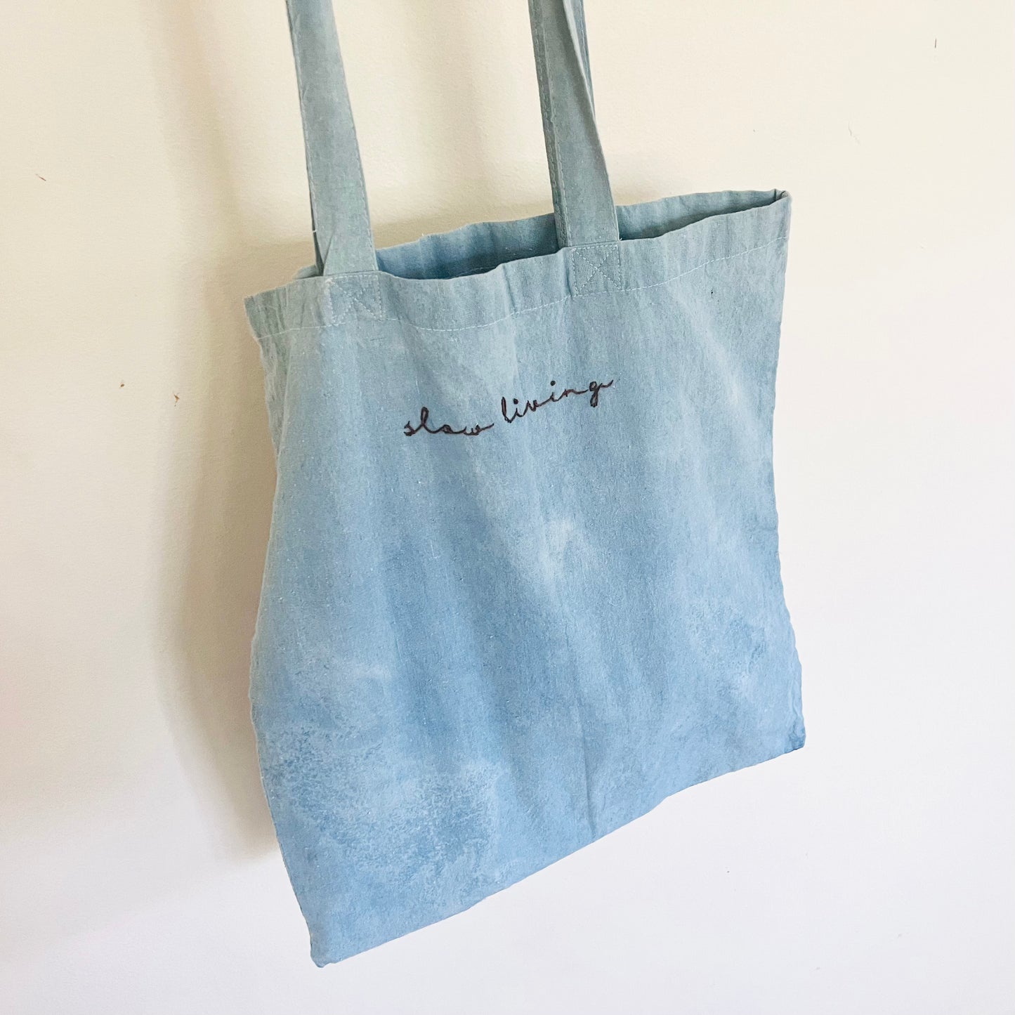 Plant Dyed Tote Bag - Hand Embroidered - Slow Living