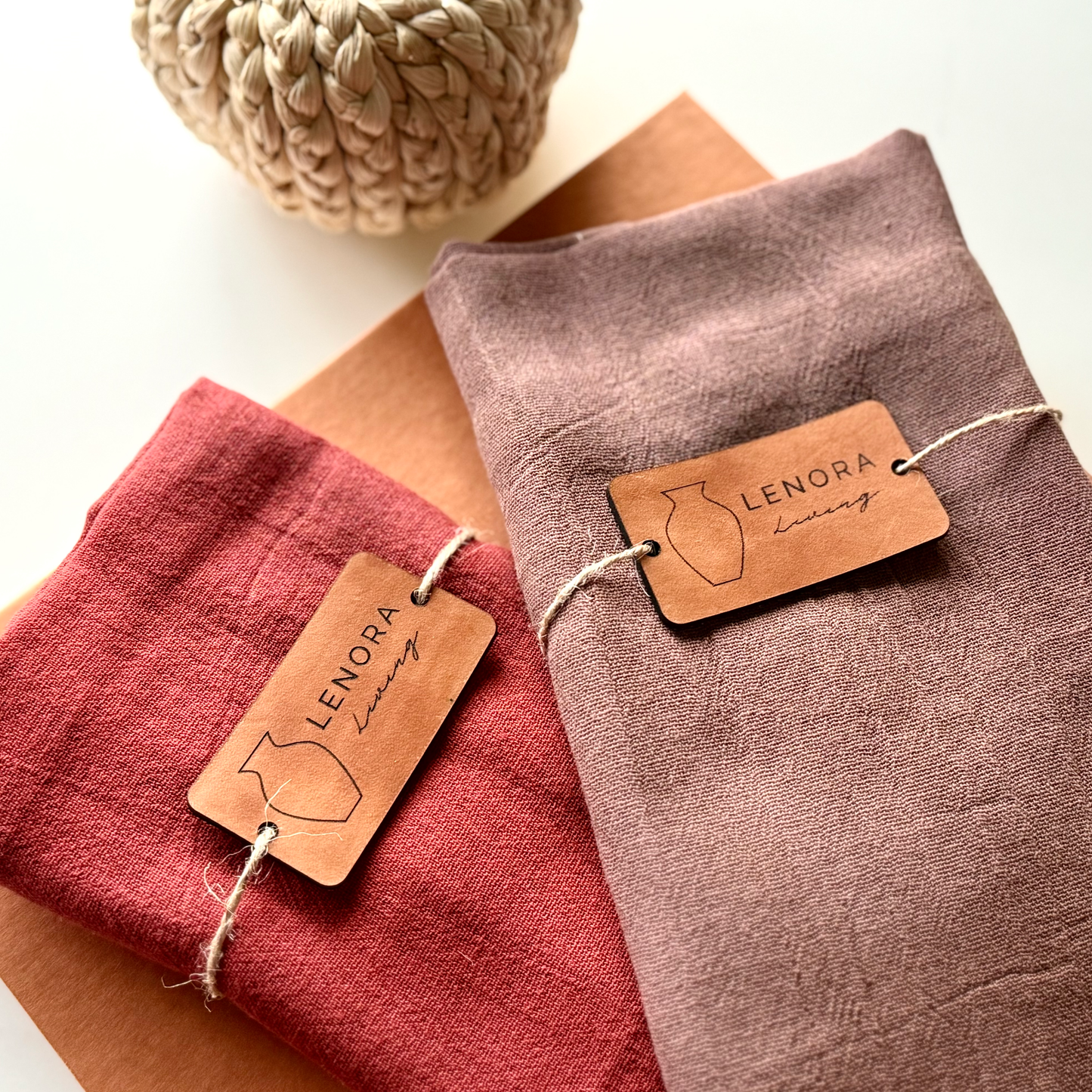 Mocha Custom Dyed Tea Towel